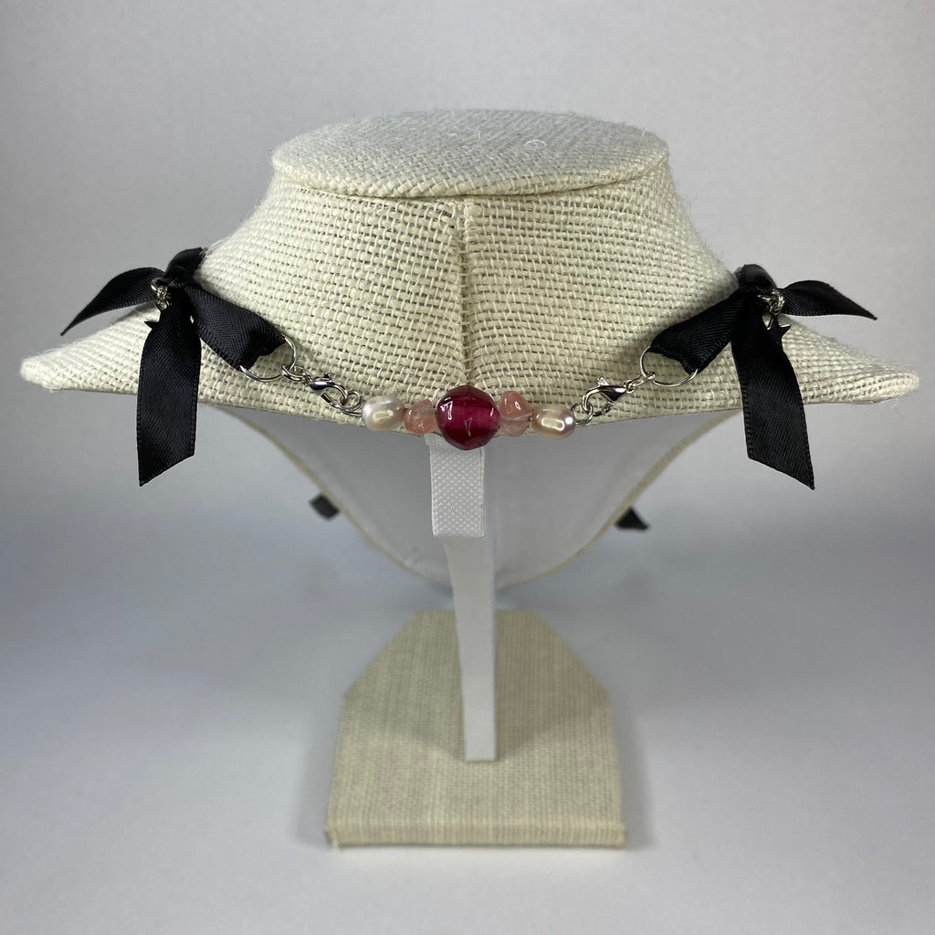 Beaded Bow Necklace